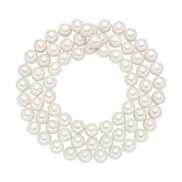 Lănțișor cu perle albe ⌀ 12 mm Perldesse Muschel, lungime 90 cm