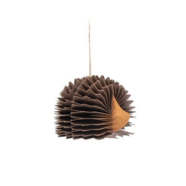 Ornament de Crăciun lucrat manual din hârtie 10 cm Honeycomb Hedgehog – Sass & Belle