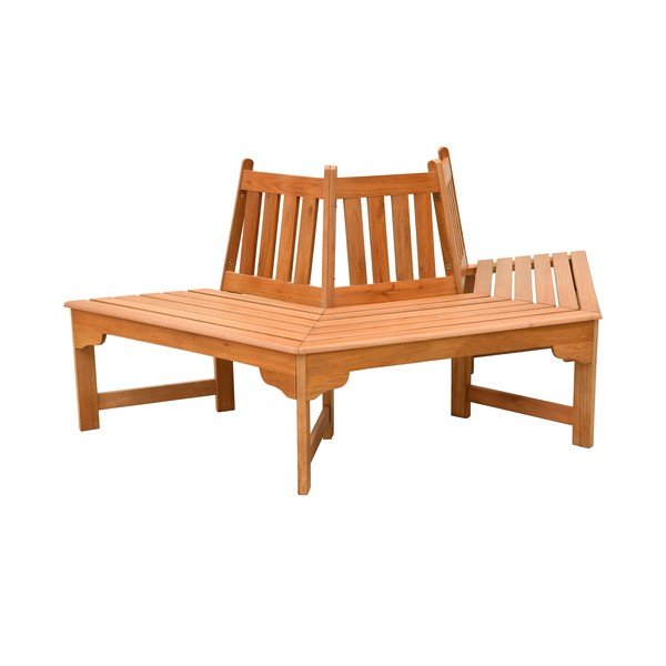 Bancă de grădină în culoare naturală din lemn masiv Ontario – Garden Pleasure