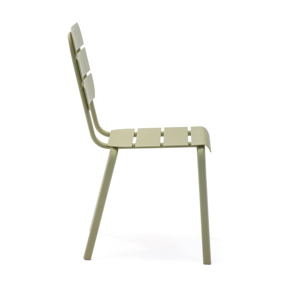 Scaune de grădină verzi 4 buc. din metal Alicante – Ezeis-image-2