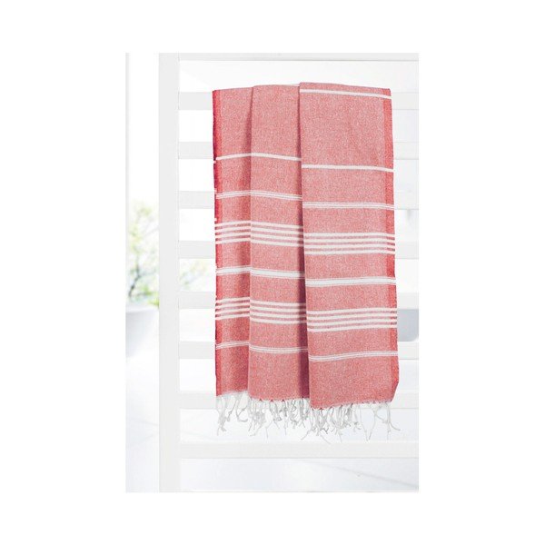 Prosop de plajă Kate Louise Cotton Collection Classic, 100 x 180 cm, roșu-image-4