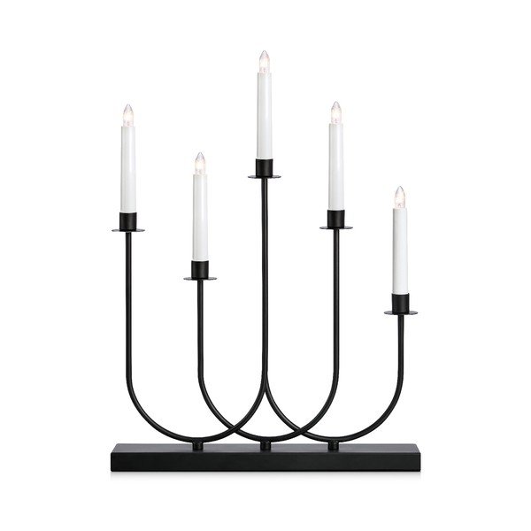 Sfeșnic cu becuri metalic Markslöjd Max, înălțime 50 cm, negru-image-1
