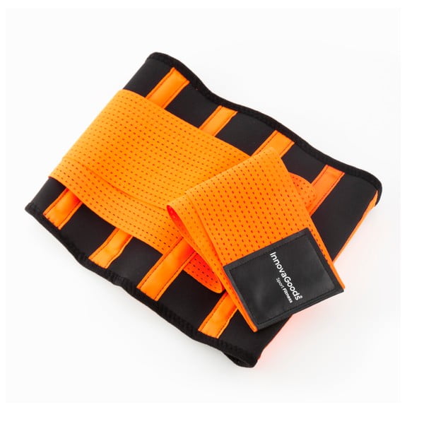 Centură sportivă corectoare și reductoare InnovaGoods, mărime L, portocaliu - negru-image-2