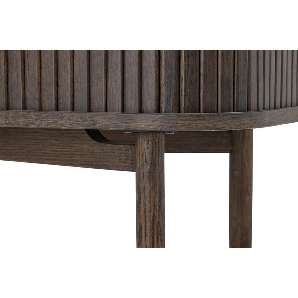 Comodă joasă cu aspect de lemn de stejar cu ușă glisantă 110x100 cm Valencia – Bloomingville-image-1