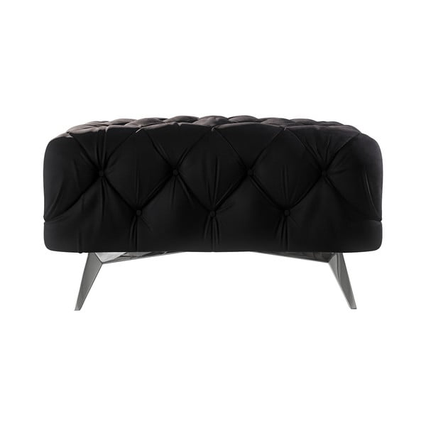 Taburet negru cu tapițerie din catifea Chelsea – Ropez-image-2