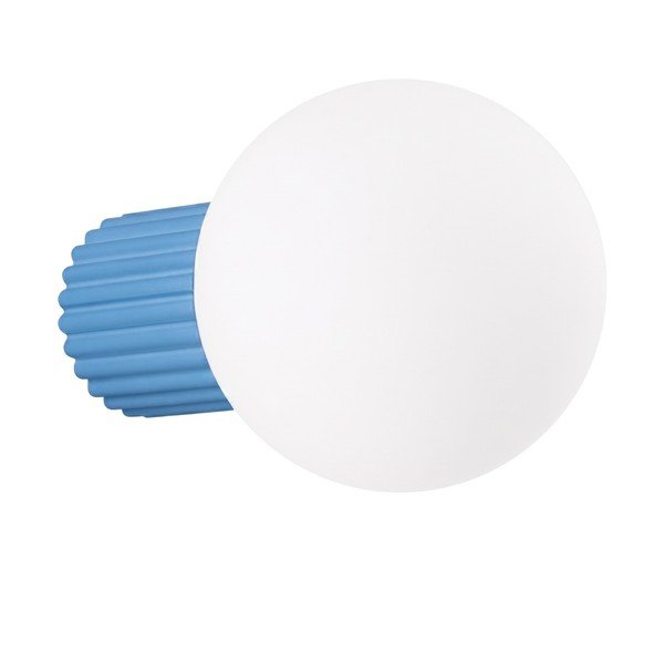 Aplică de perete albastru-deschis din sticlă opal ø 12 cm Orbital – Sollux