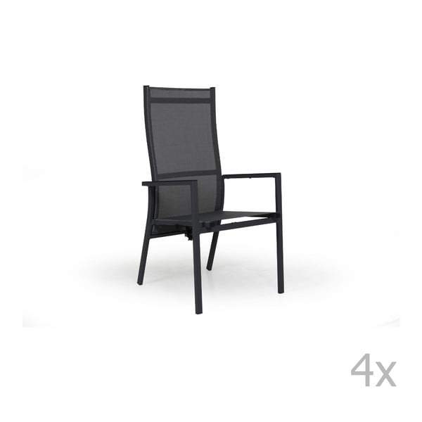 Set 4 scaune de grădină Brafab Avanti, înălțime 109 cm, negru