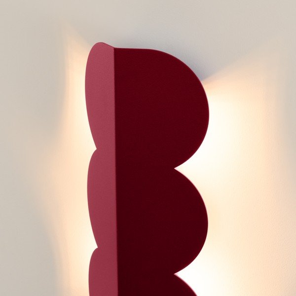 Aplică de perete burgundy din aluminiu BISCUIT – Thoro-image-2