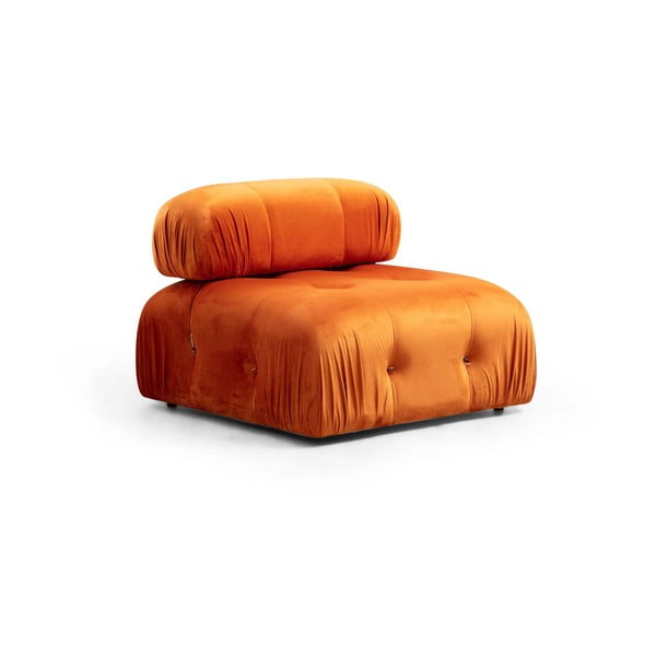 Modul pentru canapea portocaliu cu tapițerie din catifea (de mijloc) Bubble – Artie