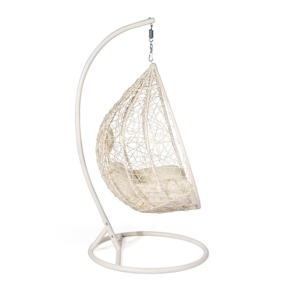 Fotoliu suspendat din ratan artificial crem Noela - Bonami Selection-image-2