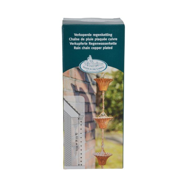 Lanț pentru ploaie Esschert Design, lungime 259 cm, roz-image-3