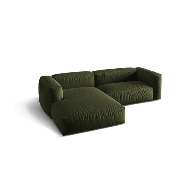 Colțar modular verde (cu colț pe partea stângă ) Martina – Micadoni Home-image-1