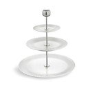 Etajeră din porțelan pe 3 nivele Kähler Design Hammershoi Etagere, ⌀ 28 cm, alb