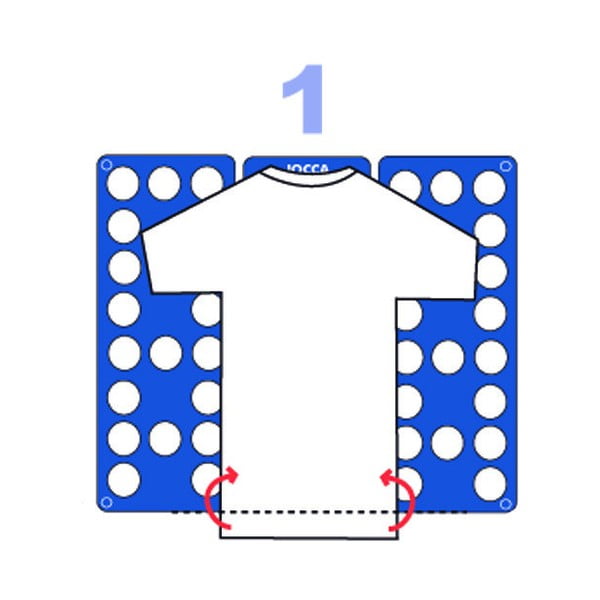 Șablon pentru împachetat tricouri Jocca, albastru-image-1