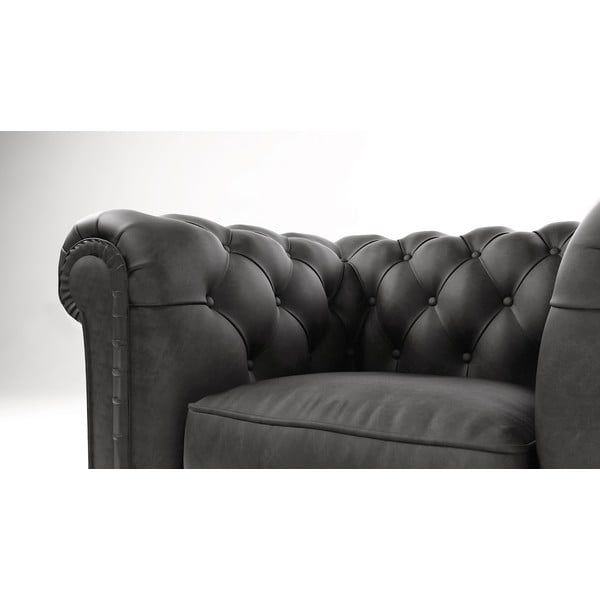 Fotoliu gri antracit cu tapițerie din catifea Cambridge – Ropez-image-3