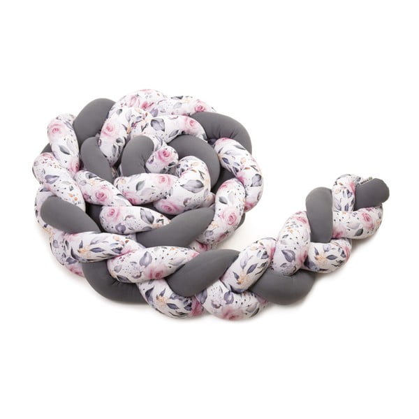 Protecție tricotată din bumbac T-TOMI, lungime 360 cm, gri - alb