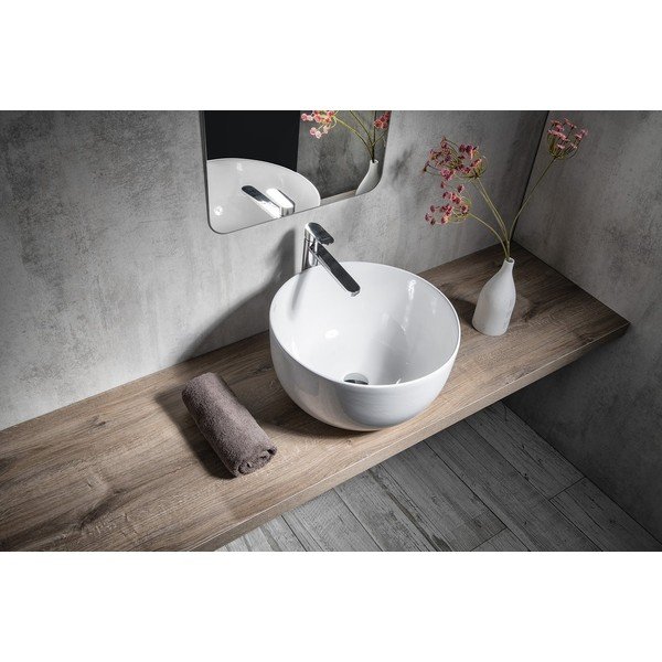 Chiuvetă albă rotundă din ceramică ø 45,5 cm Dome – Sapho-image-2
