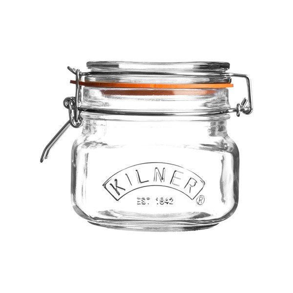 Borcan din sticlă cu clips Kilner, 0,5 L-image-1