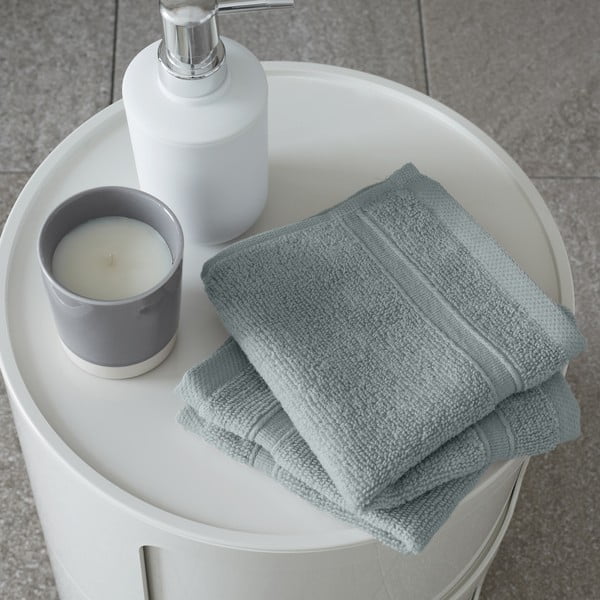 Prosoape verde prăfuit 2 buc. din bumbac din frotir 30x30 cm Zero Twist – Catherine Lansfield-image-1