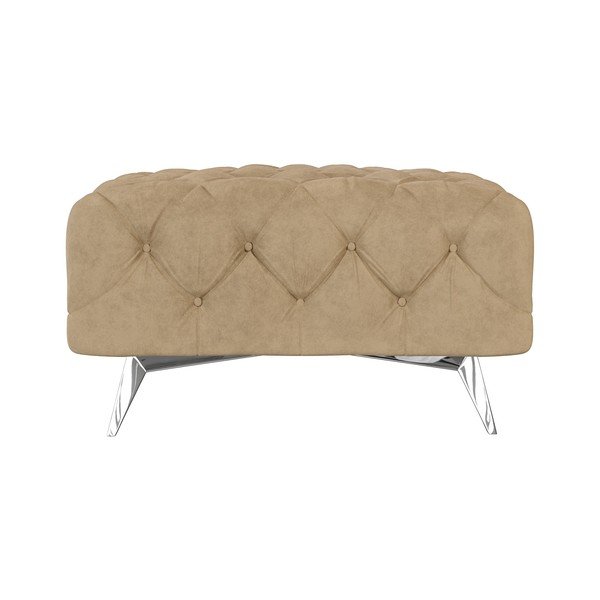 Taburet maro deschis cu tapițerie din catifea Chelsea – Ropez