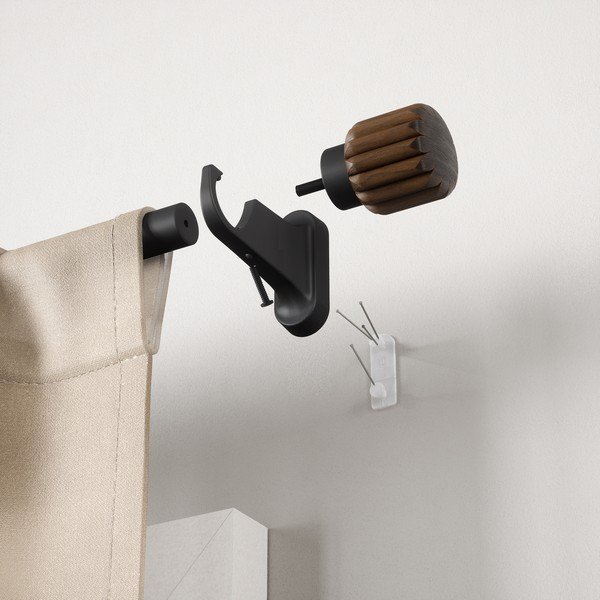 Galerie de perdea negru-mat extensibilă din oțel 107 - 305 cm Evie – Umbra-image-4