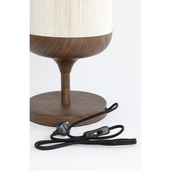 Veioză maro închis cu abajur textil (înălțime 50 cm) Dania – Light & Living-image-4