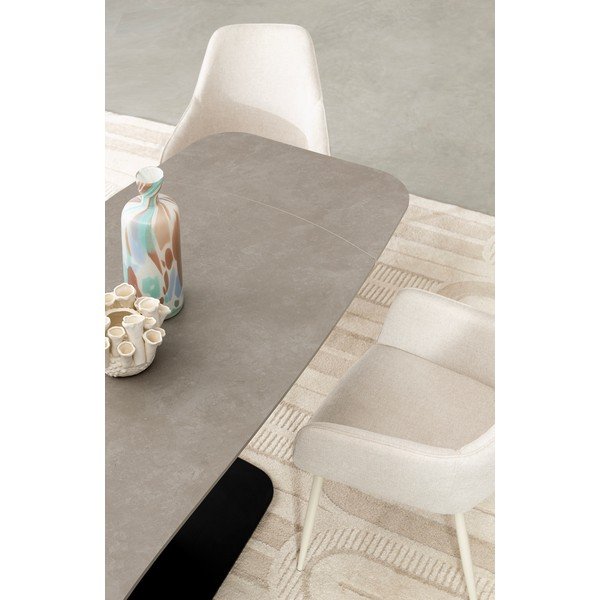 Scaun de living bej cu cotiere tapițat Cora – Bizzotto-image-2