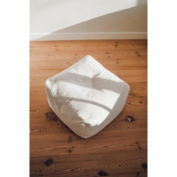 Puf bej cu tapițerie din țesătură bouclé Keno – noo.ma-image-2