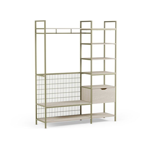 Șifonier verde deschis din oțel 140x179,5x40 cm Amara – Marckeric-image-4