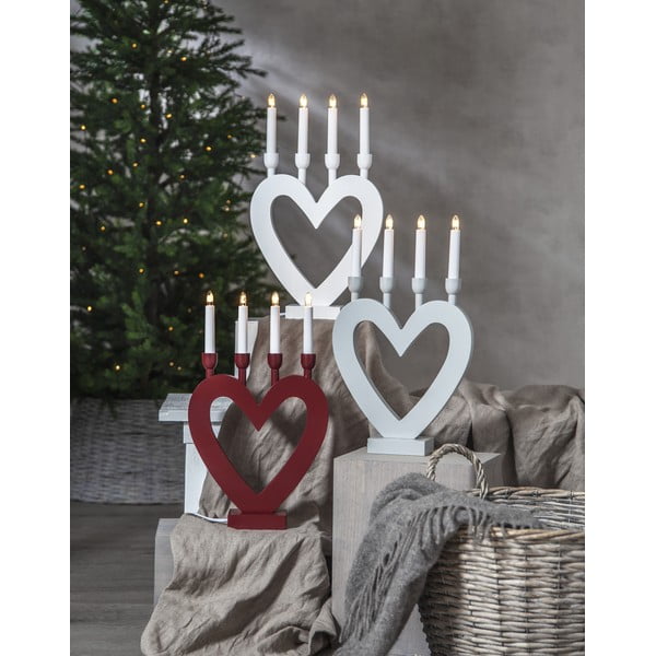 Sfeșnic cu LED pentru Crăciun Star Trading Dala, roșu, înălțime 45 cm-image-4