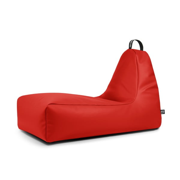 Fotoliu bean bag roșu cu tapițerie din imitație de piele Chill XXL – So Soft?