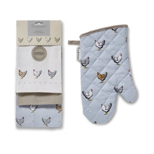 Set cu prosoape, șorț și mănușă de bucătărie 5 buc. Farmers Kitchen – Cooksmart ®-image-4