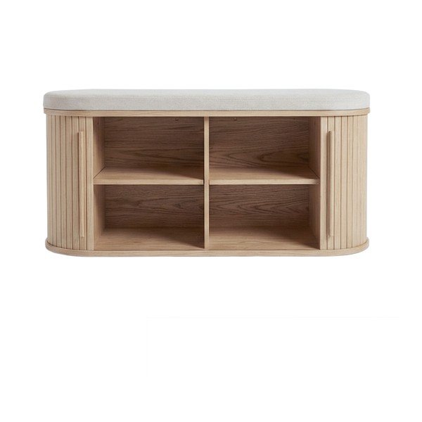 Bancă în culoare naturală capitonată Meta – Unique Furniture-image-1