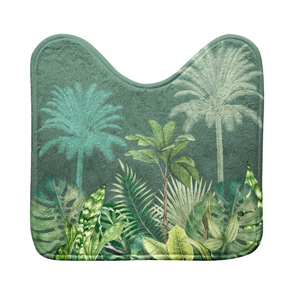 Covoraș de baie verde pentru WC din material textil 45x45 cm Vagabonde – douceur d'intérieur