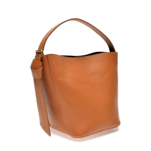 Geantă de mână tote din piele Luisa Vannini, maro-image-3