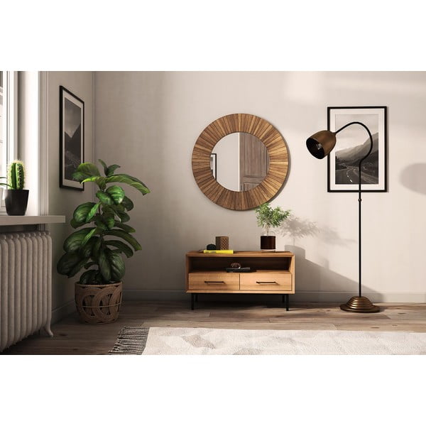 Comodă TV din lemn de stejar 90x50 cm Abies – The Beds-image-1