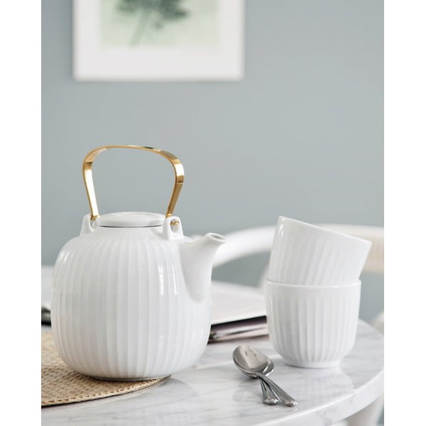 Cană din porțelan Kähler Design Hammershoi, 200 ml, alb-image-1