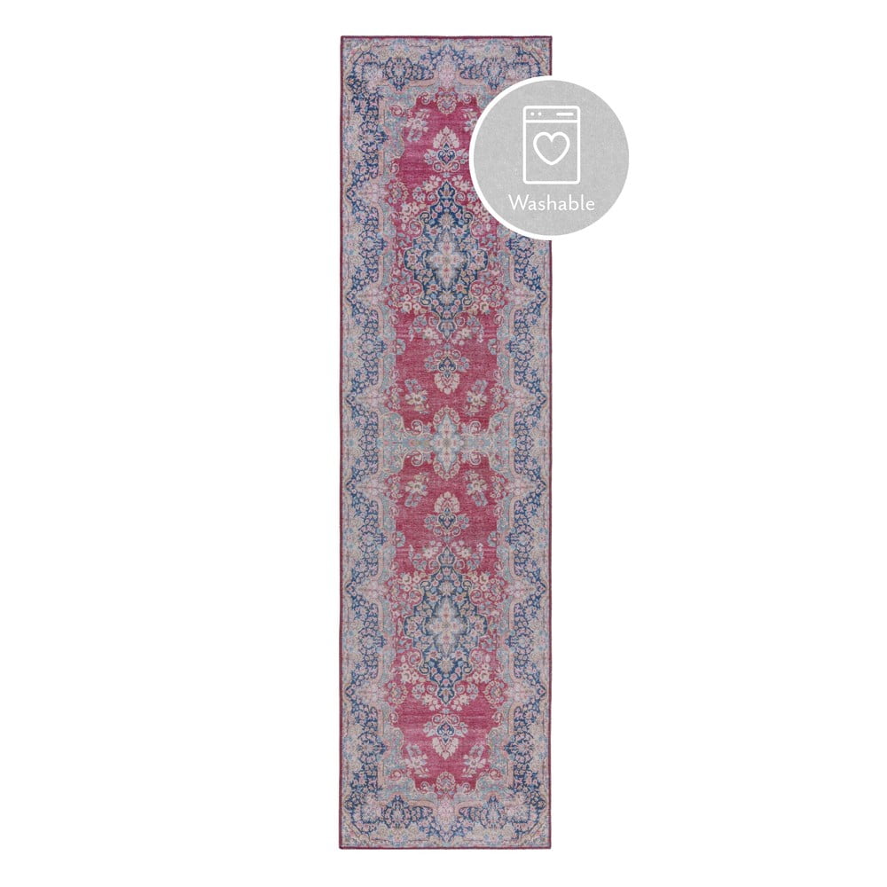 Covor tip traversă roșu lavabil 60x230 cm FOLD Colby – Flair Rugs