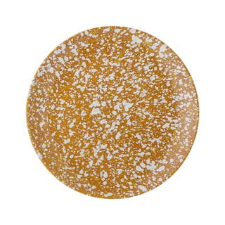 Farfurie de desert din gresie ceramică Bloomingville Carmel, ø 21 cm, portocaliu-alb