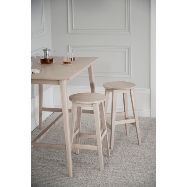 Scaun de bar în culoare naturală din lemn de stejar (înălțime șezut 65 cm) Austin – Rowico-image-1