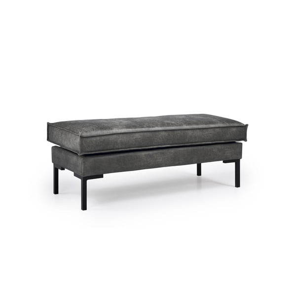 Taburet gri   din imitație de piele Rate - Scandic-image-2