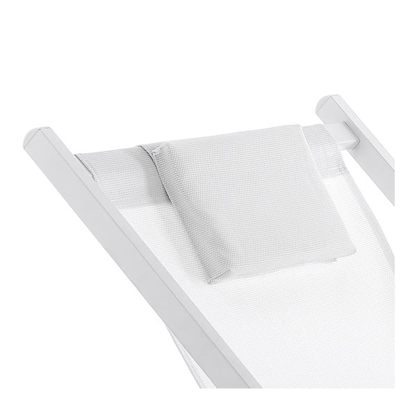 Șezlong de grădină alb din metal pliabil Milos – Tomasucci-image-2