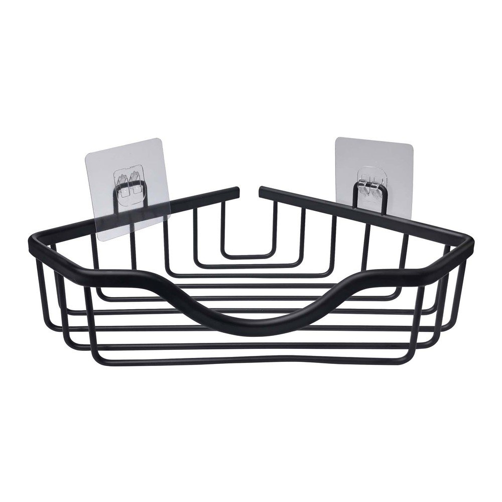 Raft pentru baie negru mat autoadeziv/pentru colț din aluminiu Filaire Aluminium – douceur d'intérieur