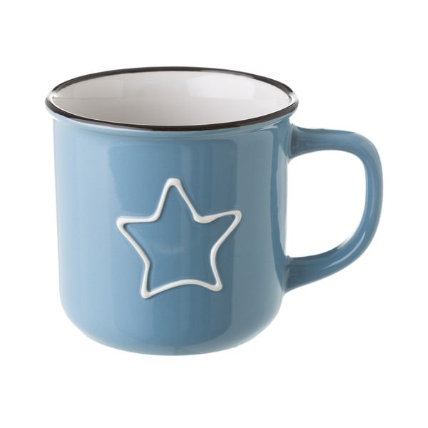 Cană din ceramică Unimasa Star, 325 ml, albastru