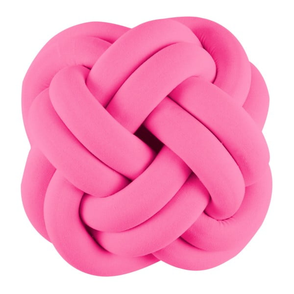 Pernă mică / pouf  Knotty Knots Simple, roz