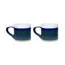 Căni albastru-închis 2 buc. pentru espresso din gresie 80 ml Marlow – Sass & Belle