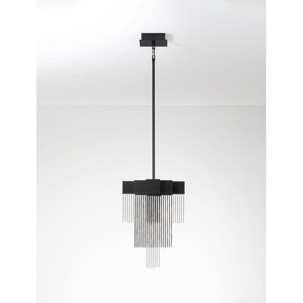 Lustră negru-mat LED cu intensitate reglabilă din oțel Revια – Nova Luce-image-4