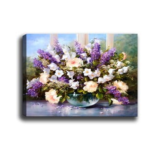 Tablou Tablo Center Purple Flowers, 70 x 50 cm