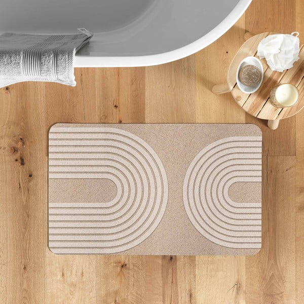 Covoraș de baie maro deschis 50x80 cm Adriel – douceur d'intérieur-image-1