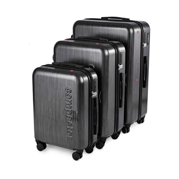 Set valize/trolere 3 buc Graphite - Compactor